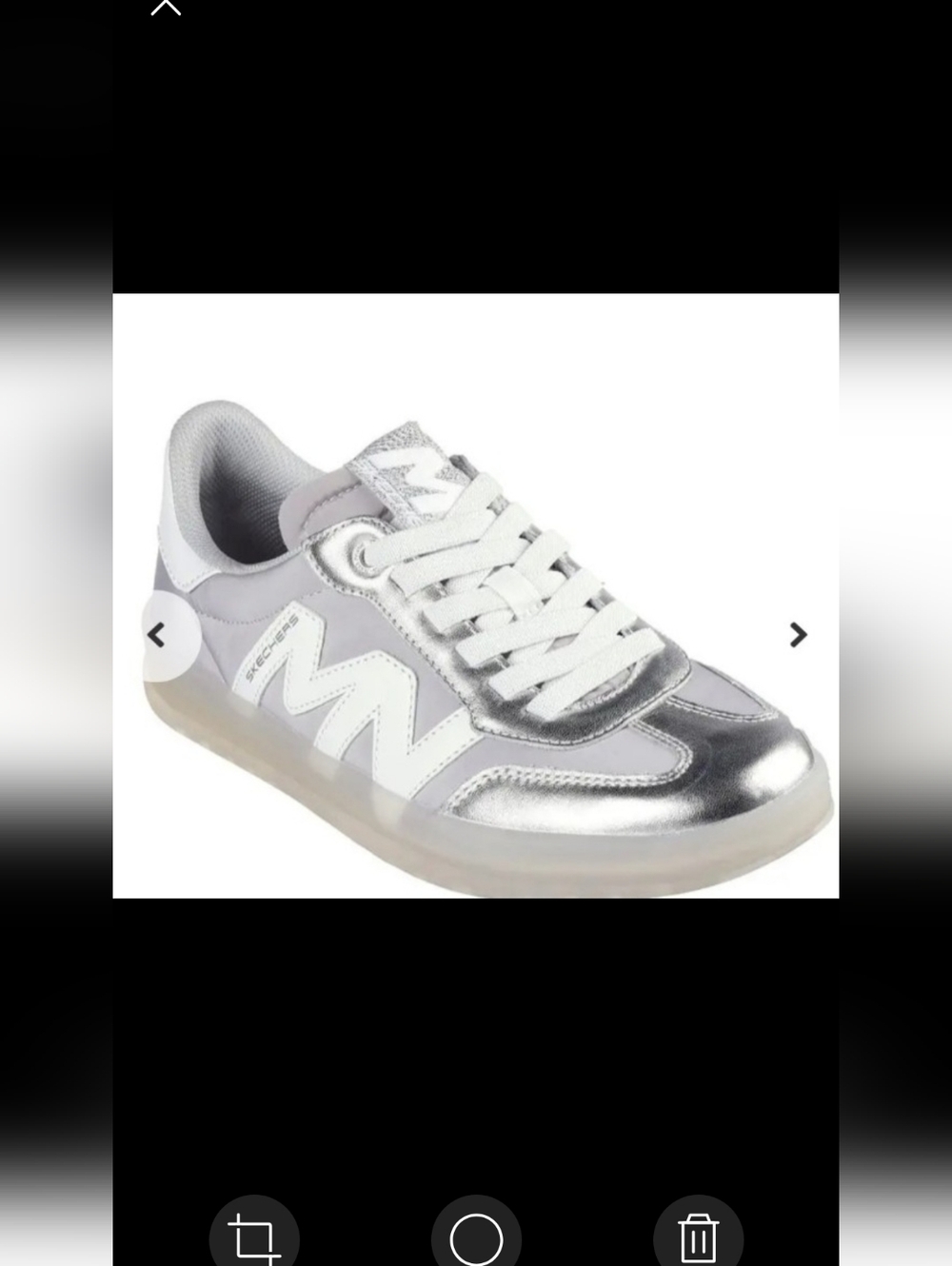 Skechers Mark Nason Leather Silver Metallic Low-Top Sneaker New Wave Sz 8.5